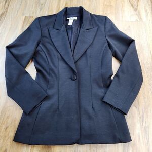 💜Vintage Black Lightweight Fitted Blazer Size 3/4
